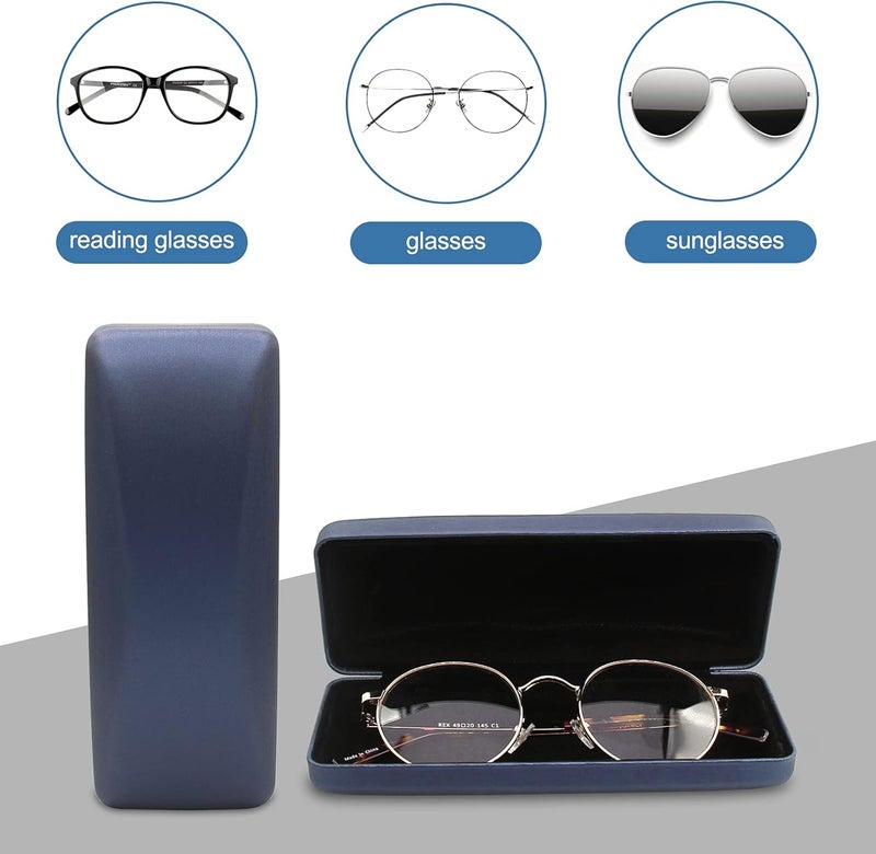 SMARTTOP Hard Shell Eyeglass Case- Glass Case With Cleaning Cloth, Glasses Case hard shell for men women - Image 3